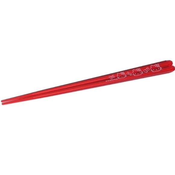 Sanrio Hello Kitty Transparent Chopsticks Red - Picture 1 of 10